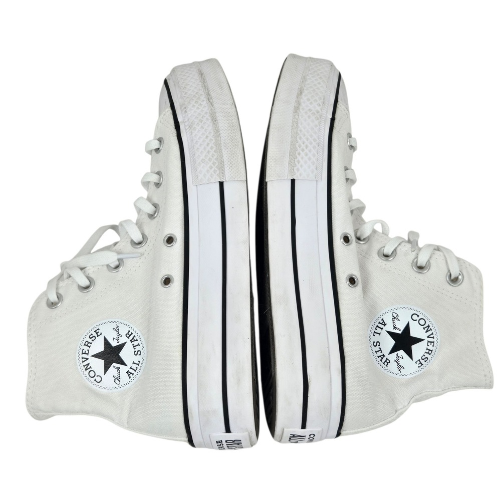 Converse Chuck Taylor All Star Lift Women 7.5 White Platform High Top Shoes NWOB